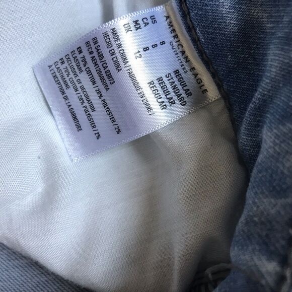 American Eagle Jeans Jegging Super Hi Rise Stretch Skinny 8 8R 28 x28 Light Wash - Picture 3 of 11